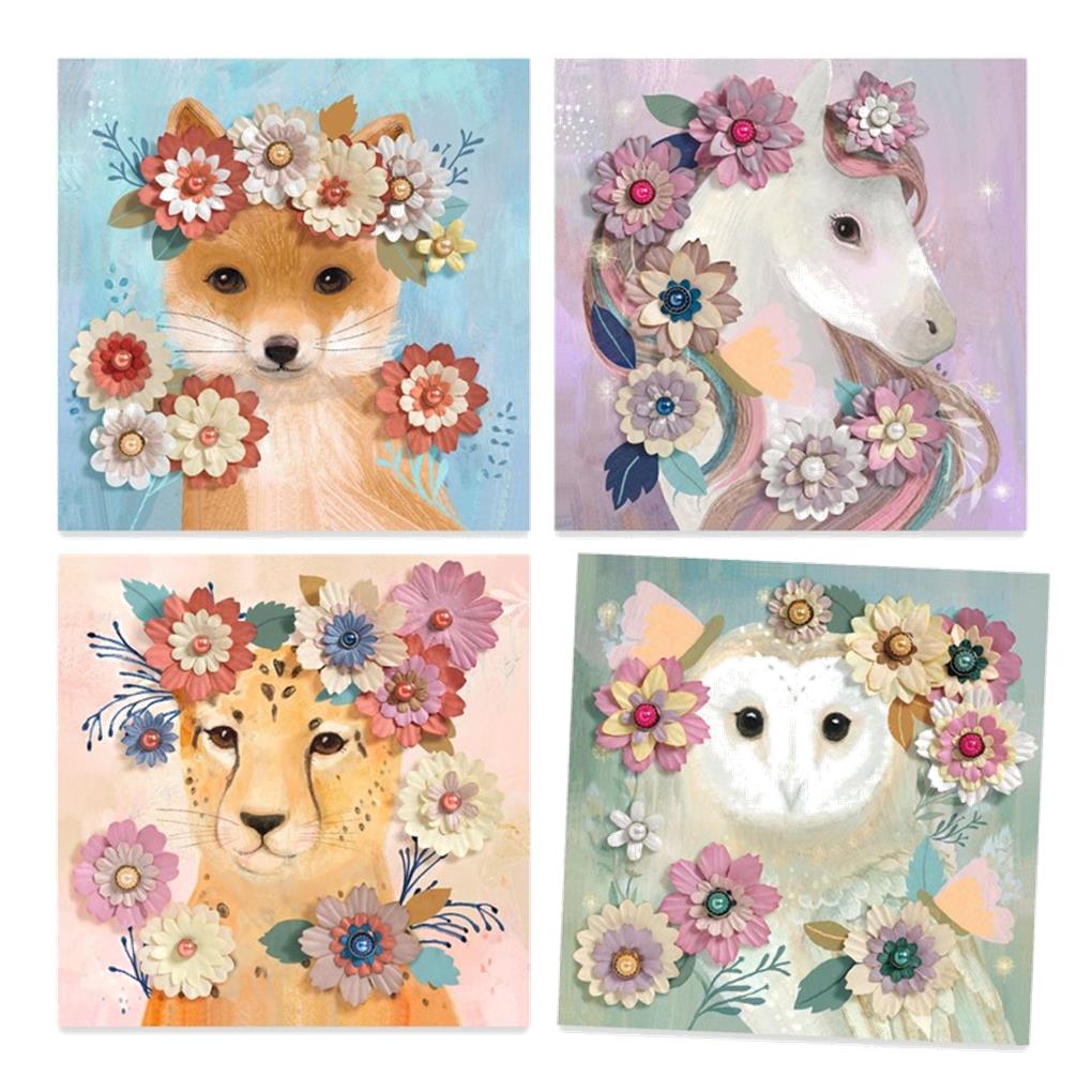 PAPEL CREATIVO CORONAS DE FLORES DJECO - Imagen 4
