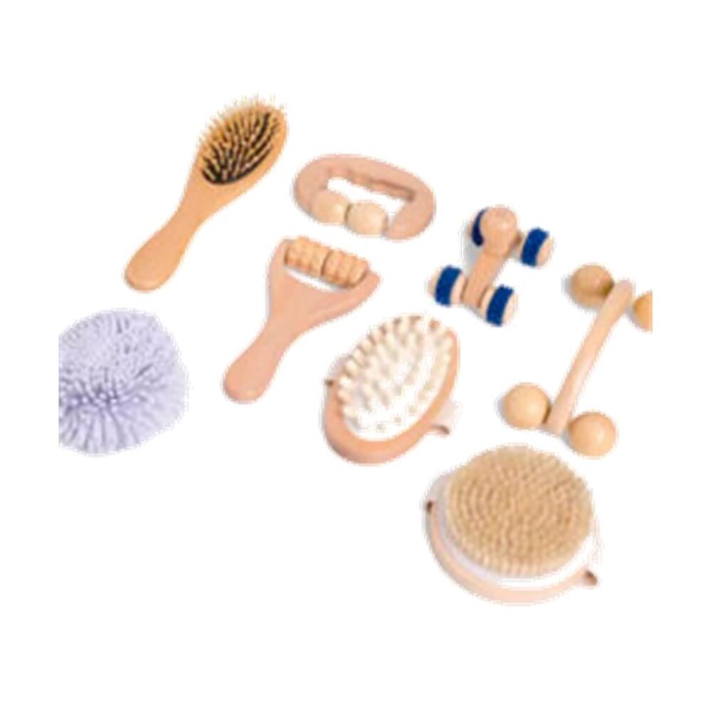 SET DE ESTIMULACION Y MASAJE DE MADERA