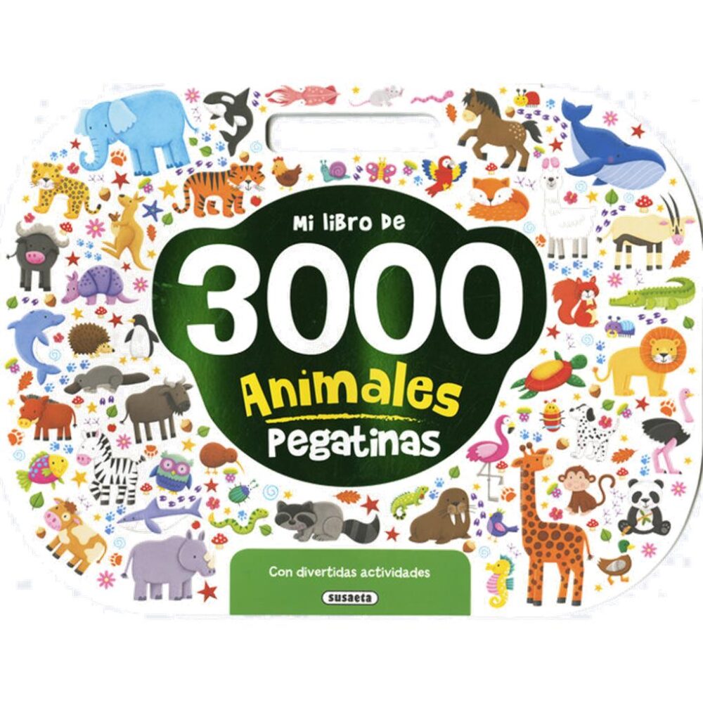 MI LIBRO DE 3000 PEGATINAS ANIMALES CON DIVERTIDAS ACTIVIDADES