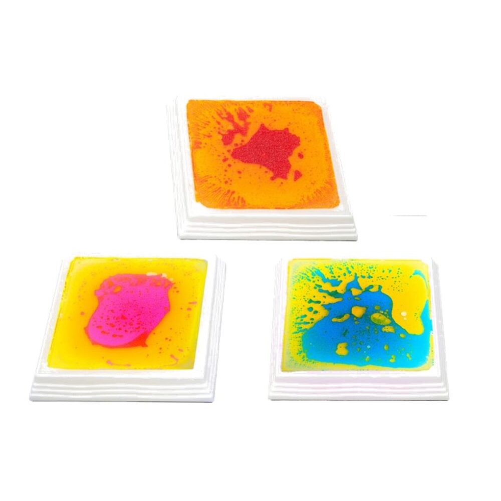 Alternative view of BASES CUADRADAS SENSORIALES CON LIQUIDO E ILUMINACION LED SET DE 3 UD