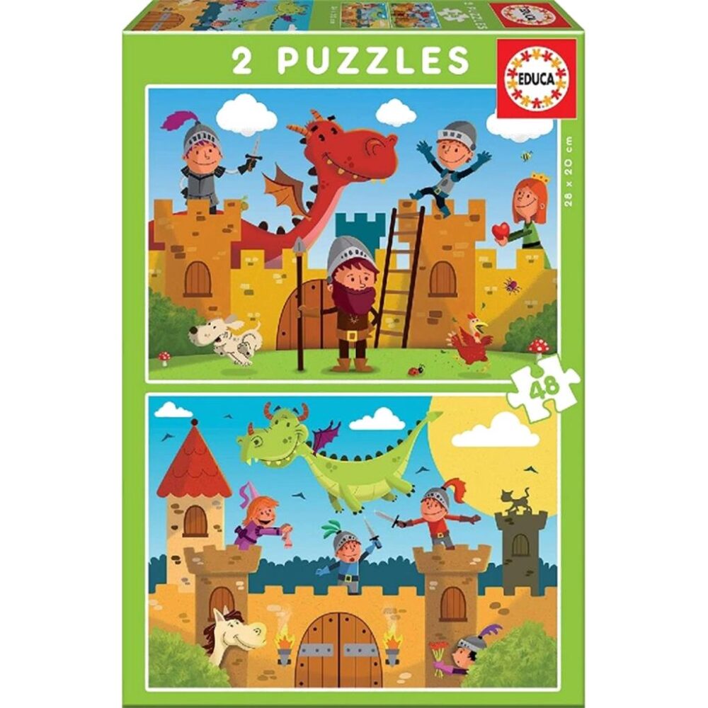 PUZZLE DRAGONES Y CABALLEROS 2X48