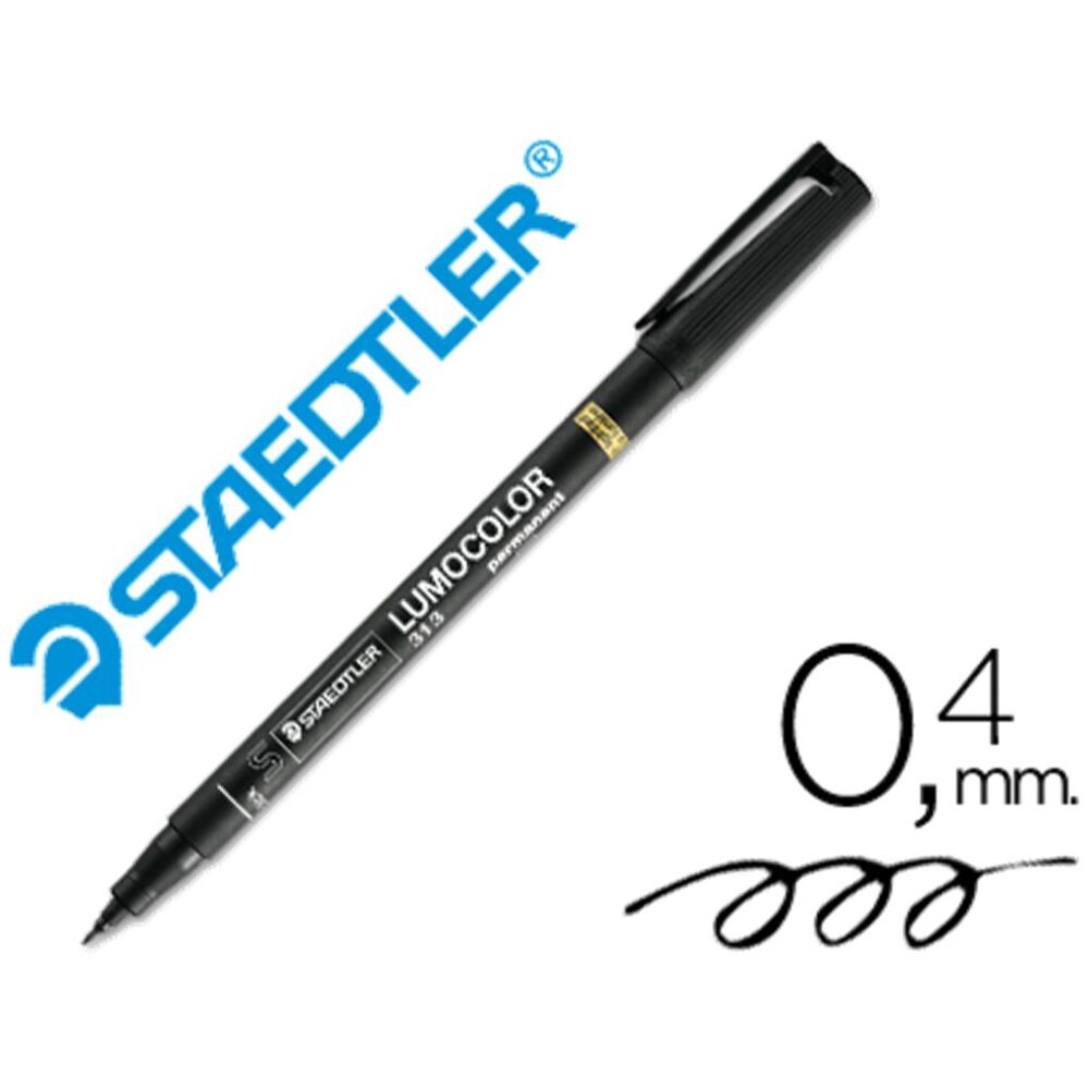 ROTULADOR LUMOCOLOR PERMANENTE PUNTA S 313 - NEGRO