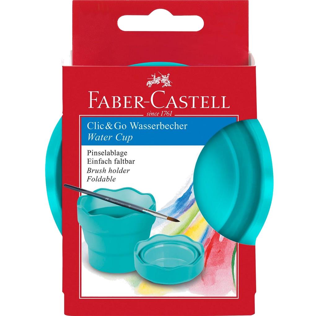 VASO PARA ACUARELA CLIC & GO TURQUESA