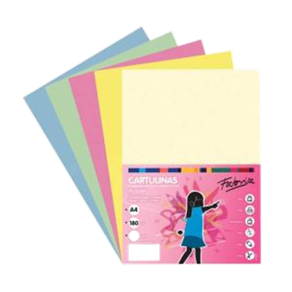 CARTULINA DIN A4 50 HOJAS PACK COLORES PASTEL