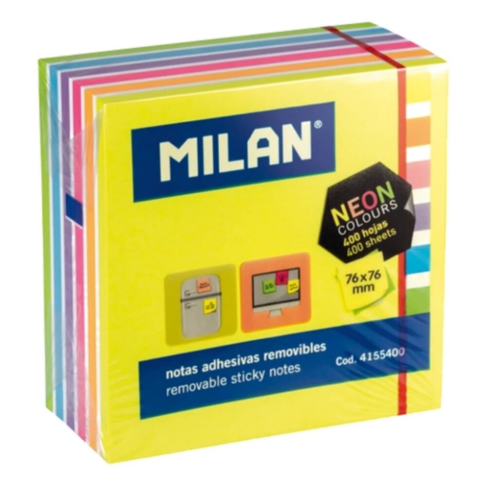 CUBO 400 NOTAS ADHESIVAS 76X76 COLORES SURTIDOS