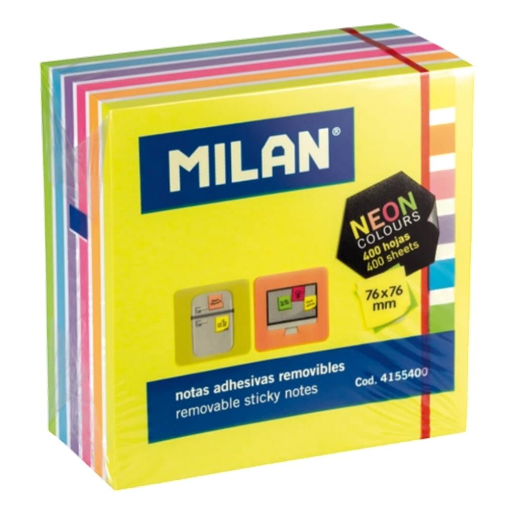 CUBO 400 NOTAS ADHESIVAS 76X76 COLORES SURTIDOS