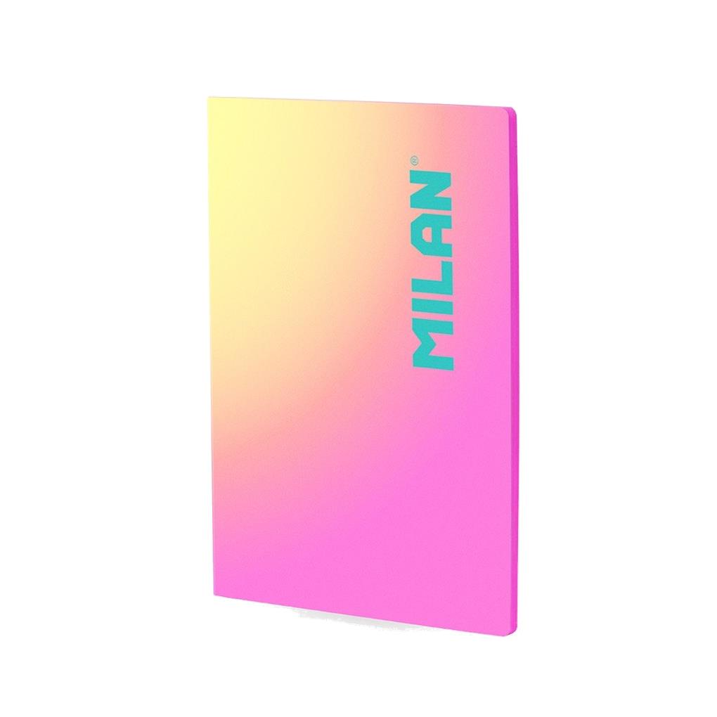 LIBRETA A4 ENCOLADA PAPEL CUADRICULADO 48 HOJAS 95 GR COLECCION SUNSET ROSA