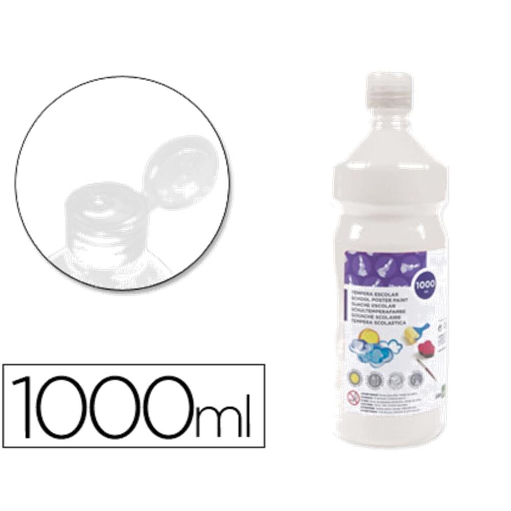 TEMPERA LIQUIDA LIDERPAPEL ESCOLAR 1000 ML BLANCO