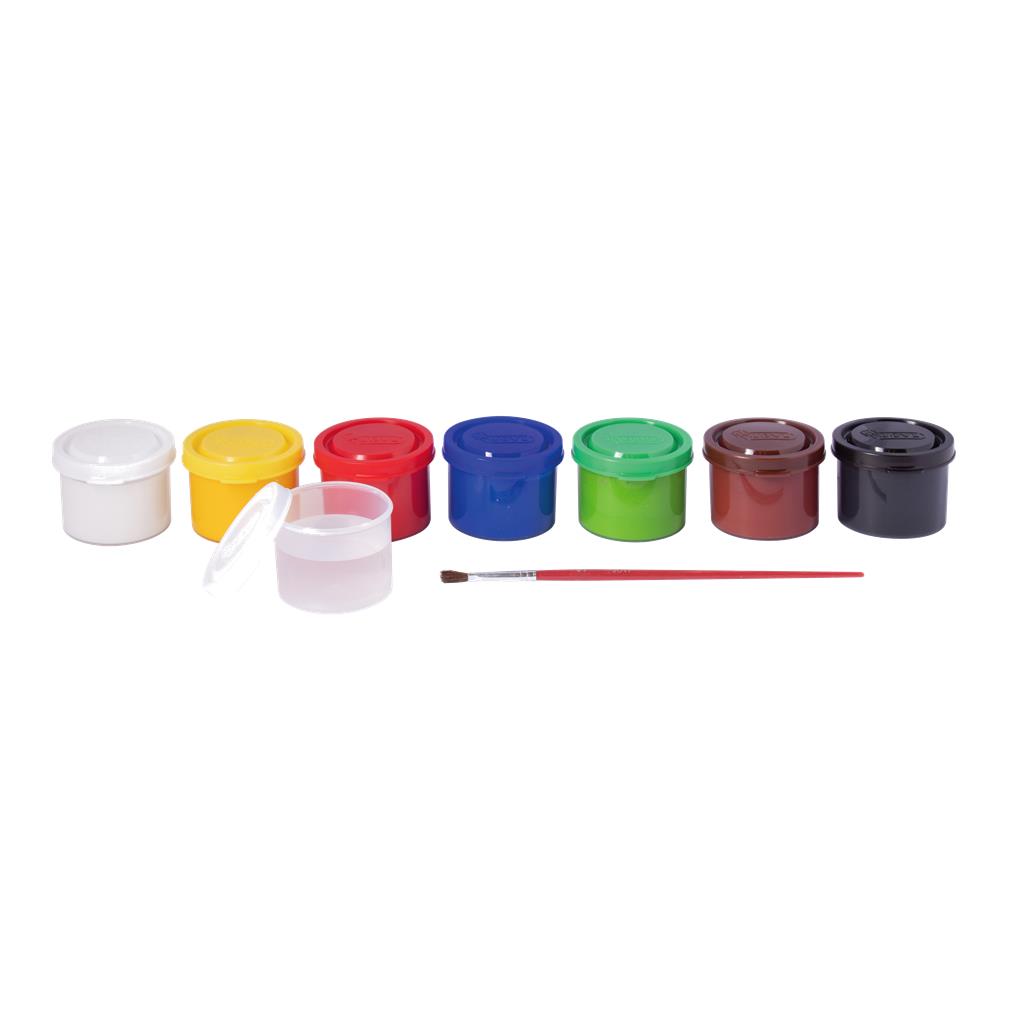 ESTUCHE JOVI TEMPERA 7 BOTES 35ML COLORES SURTIDOS+PINCEL
