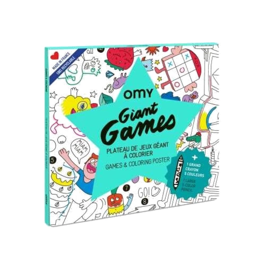 POSTER XL OMY GAMES PARA COLOREAR + PINTURAS