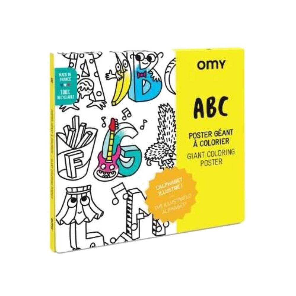 POSTER XL OMY ABCD PARA COLOREAR 100X70