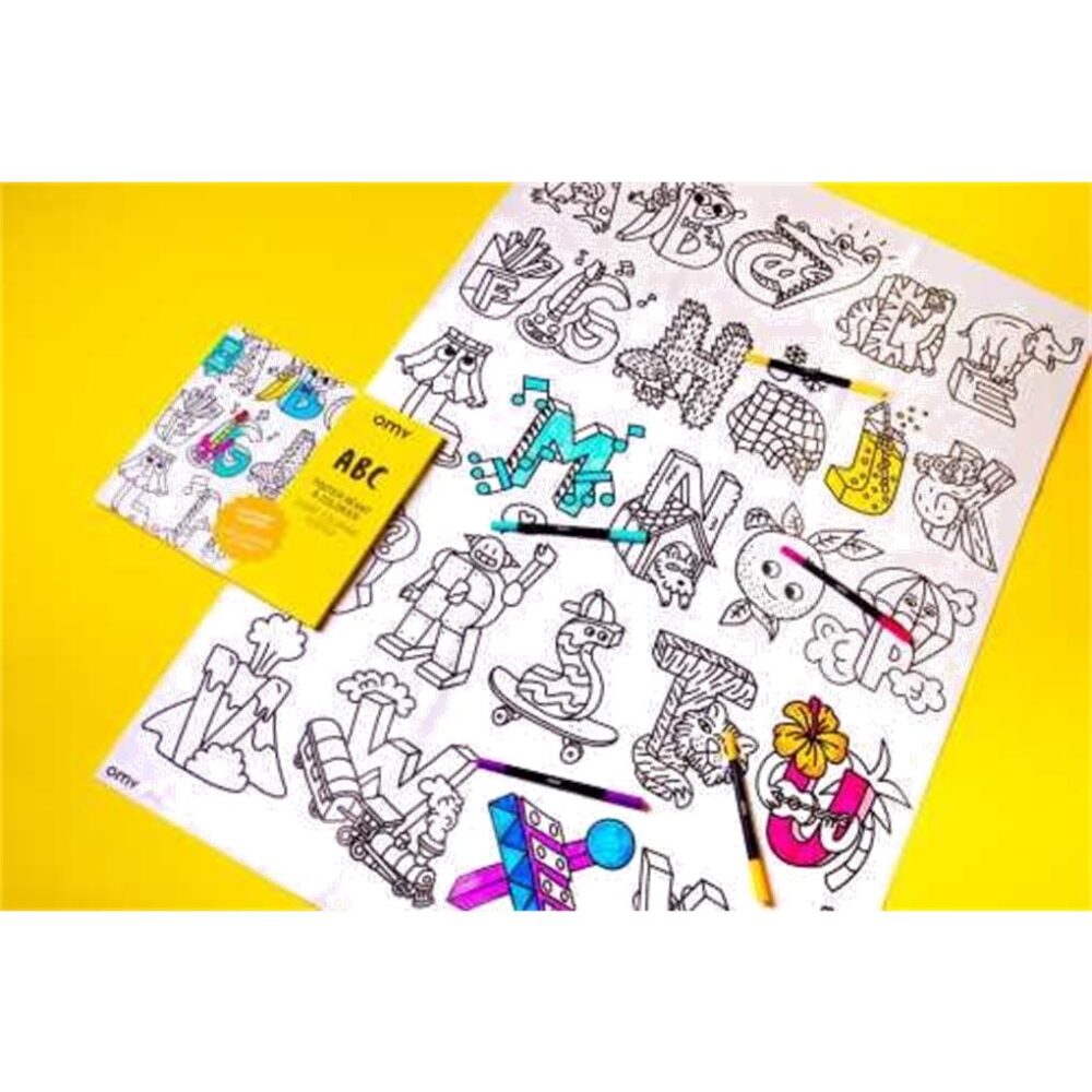 Alternative view of POSTER XL OMY ABCD PARA COLOREAR 100X70