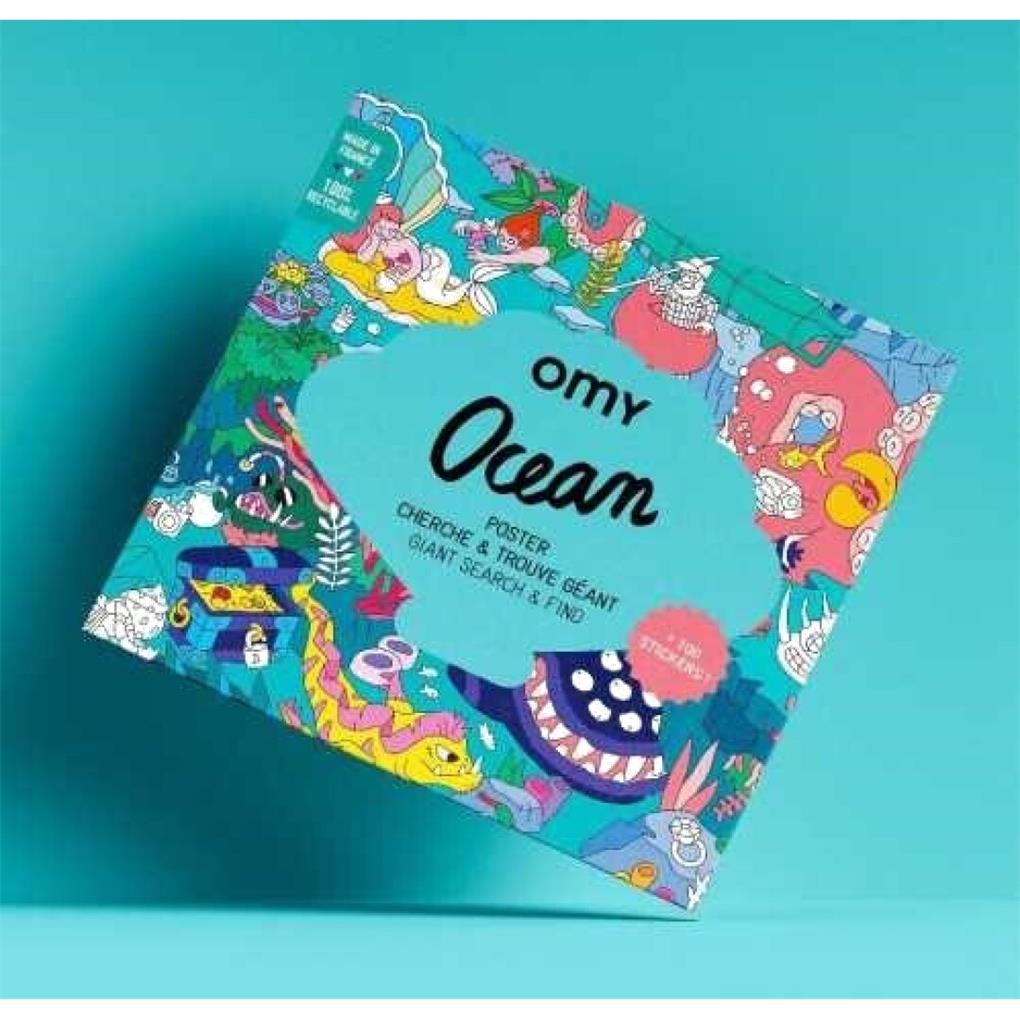 POSTER XL OMY OCEAN SEA LIFE + PEGATINAS