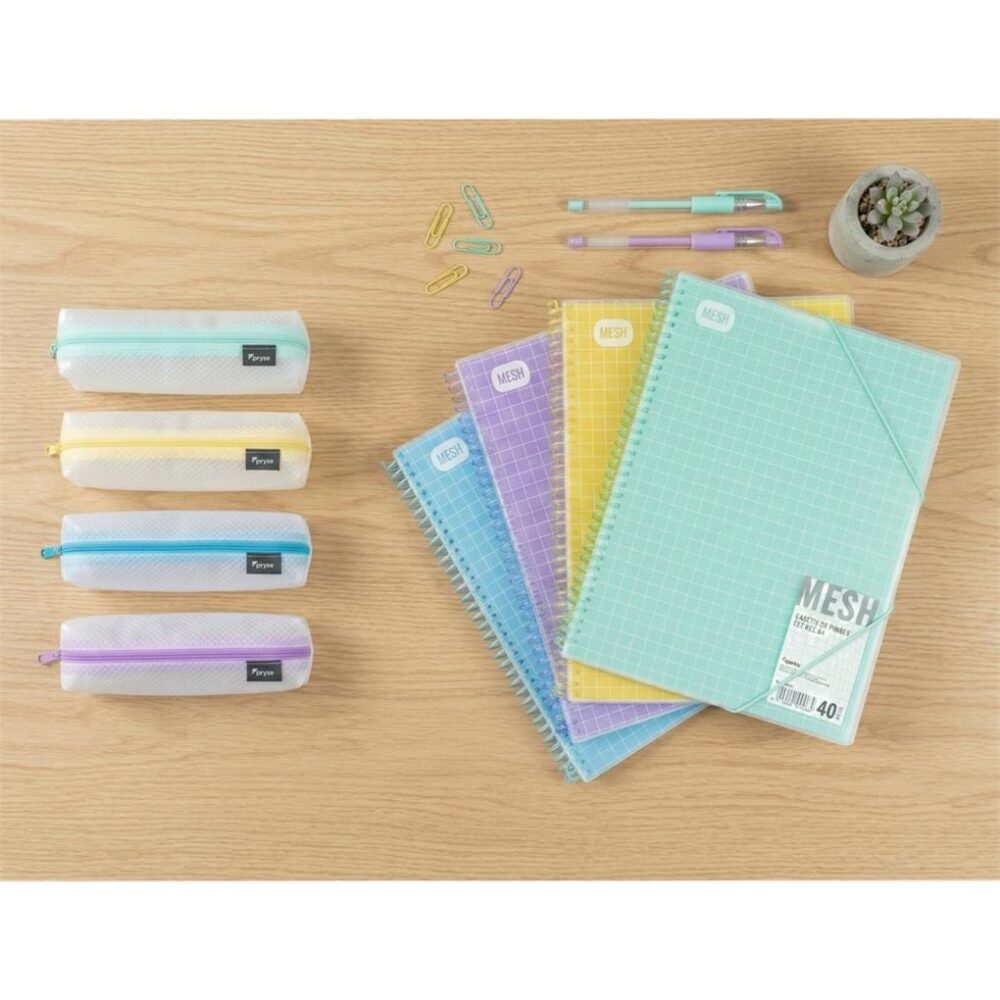 CARPETA ESPIRAL 40 FUNDAS A4 AZUL