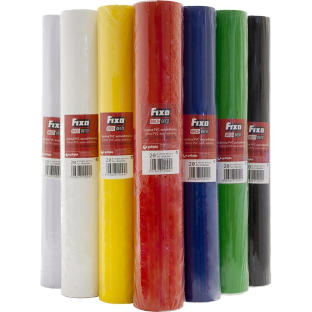 PLASTICO ADHESIVO 0.45 X 2 MTS ROLLO COLOR BLANCO