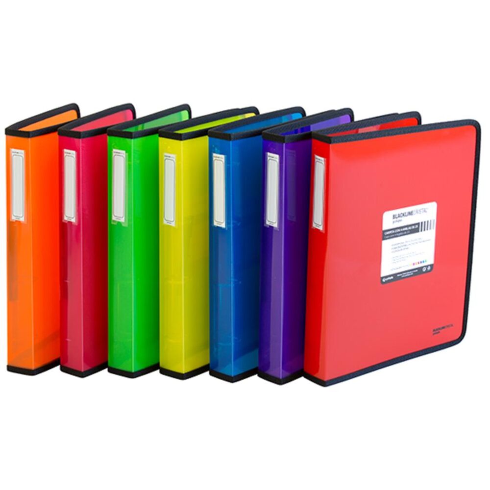 CARPETA PLASTICO A4+ 4 AN. 40 MM BLACKLINE - ROSA