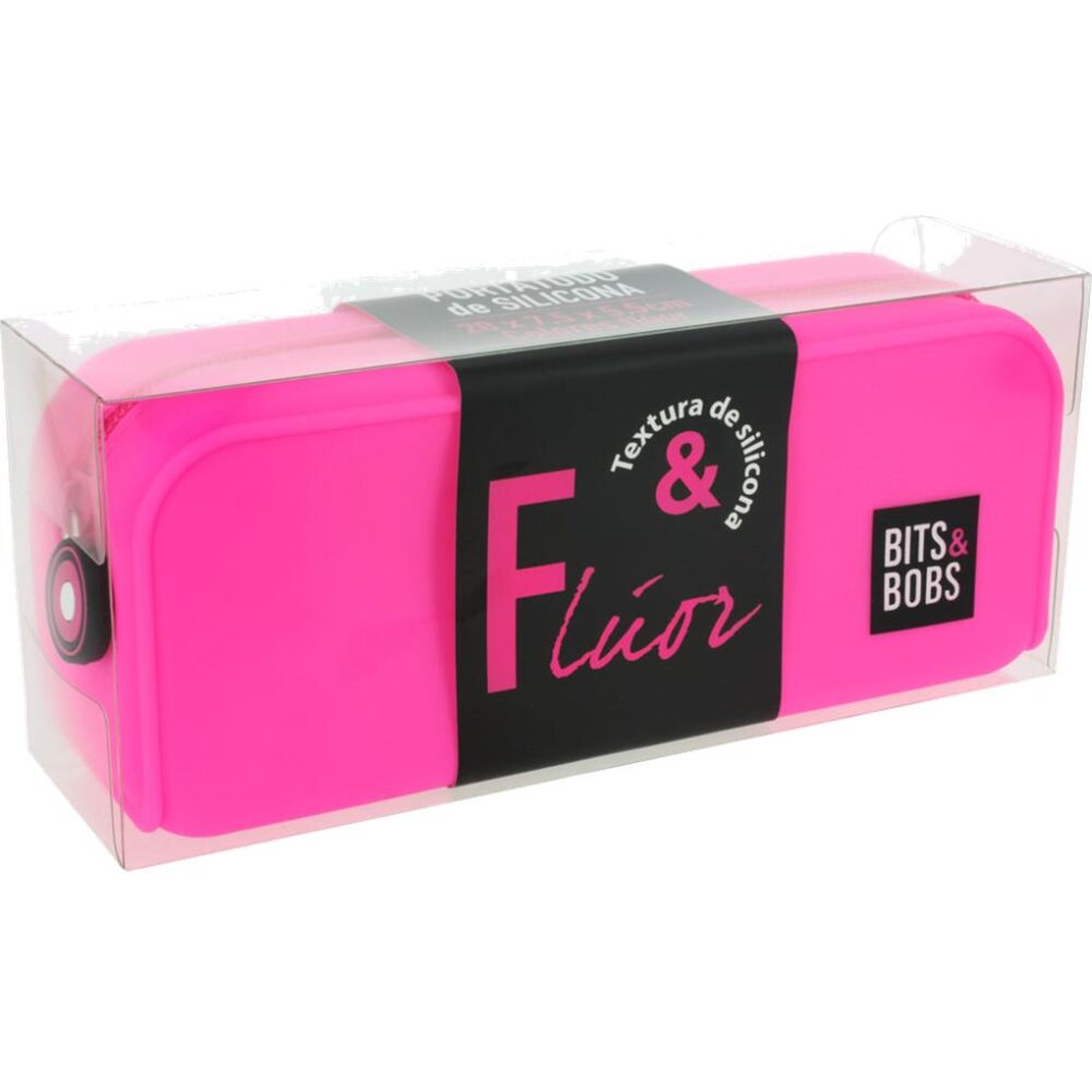 PORTATODO SILICONA ROSA FLUOR