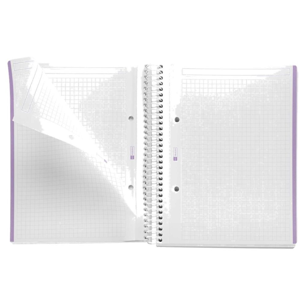 Alternative view of CUADERNO TAPA DURA A5 CUADRICULA 100 HOJAS MENSAJE LAVANDA