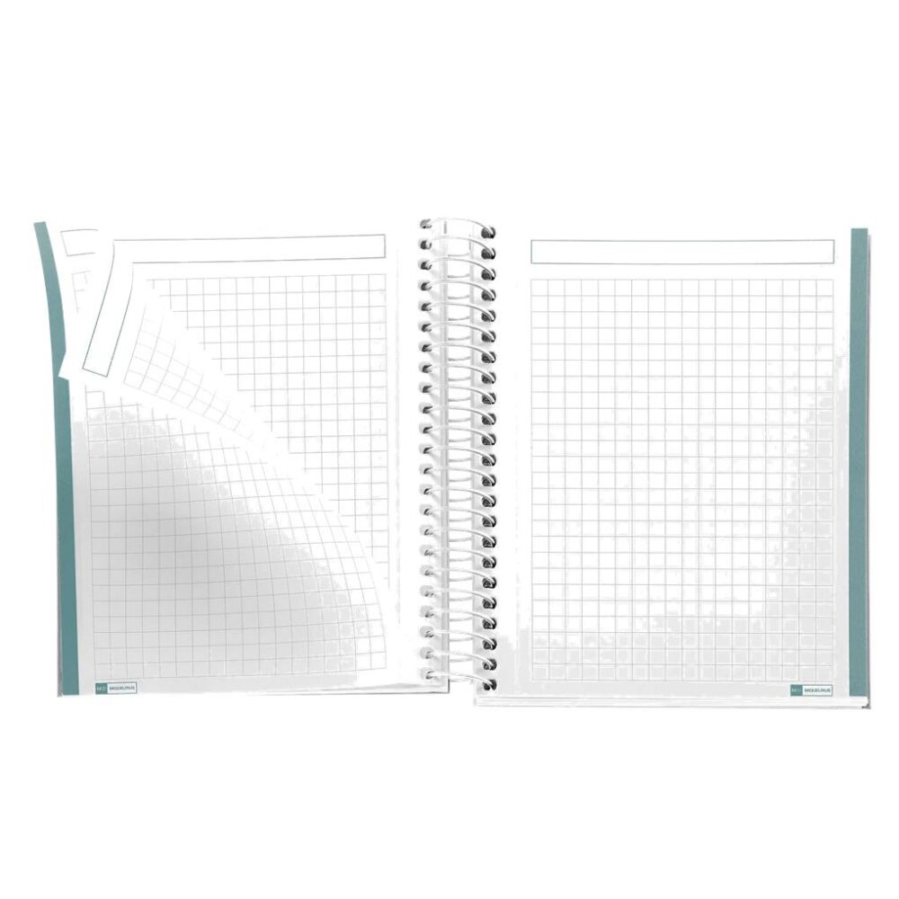 Alternative view of CUADERNO A6 CUADRICULA 100 HOJAS MENSAJE COLOR TURQUESA