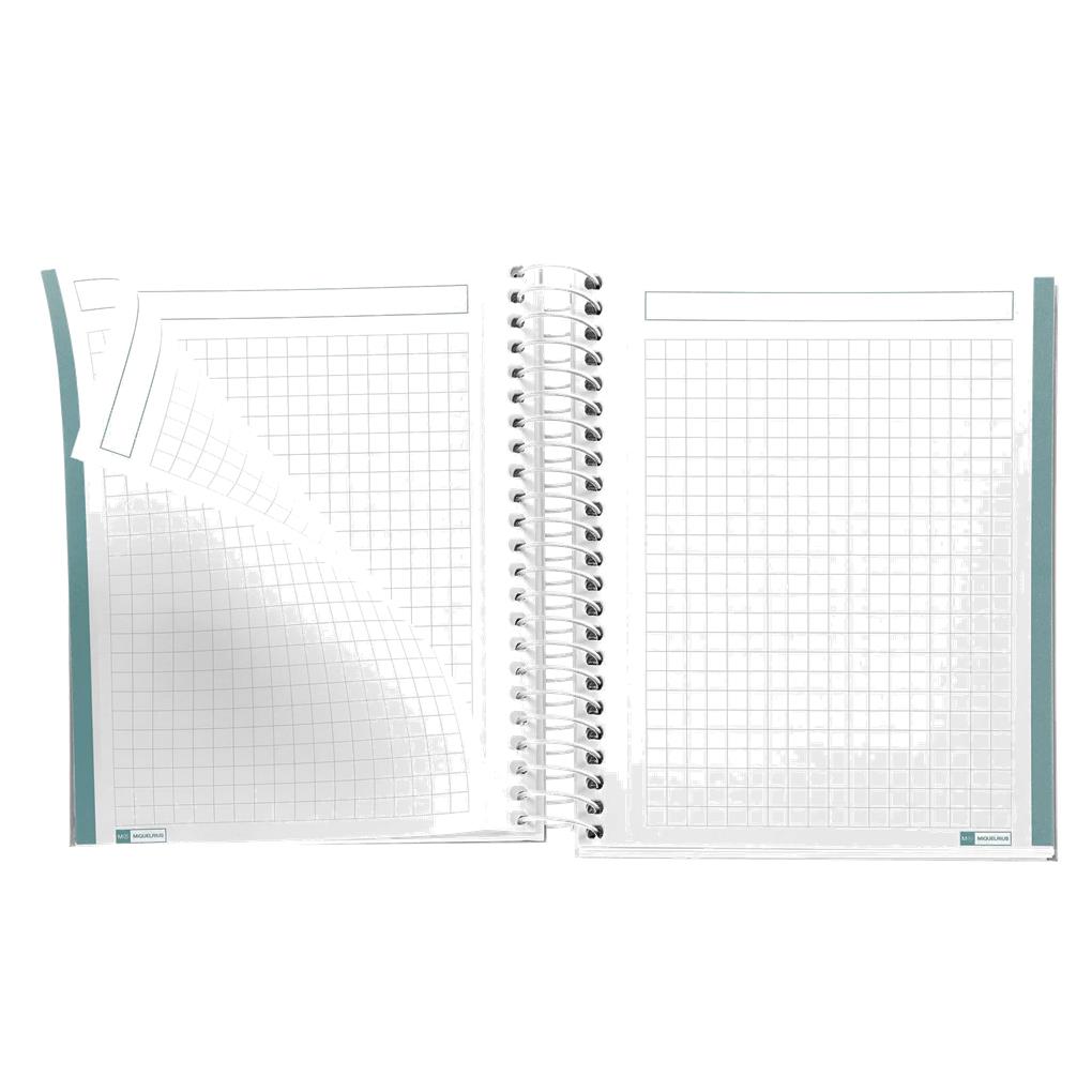 CUADERNO A6 CUADRICULA 100 HOJAS MENSAJE COLOR TURQUESA - Imagen 2