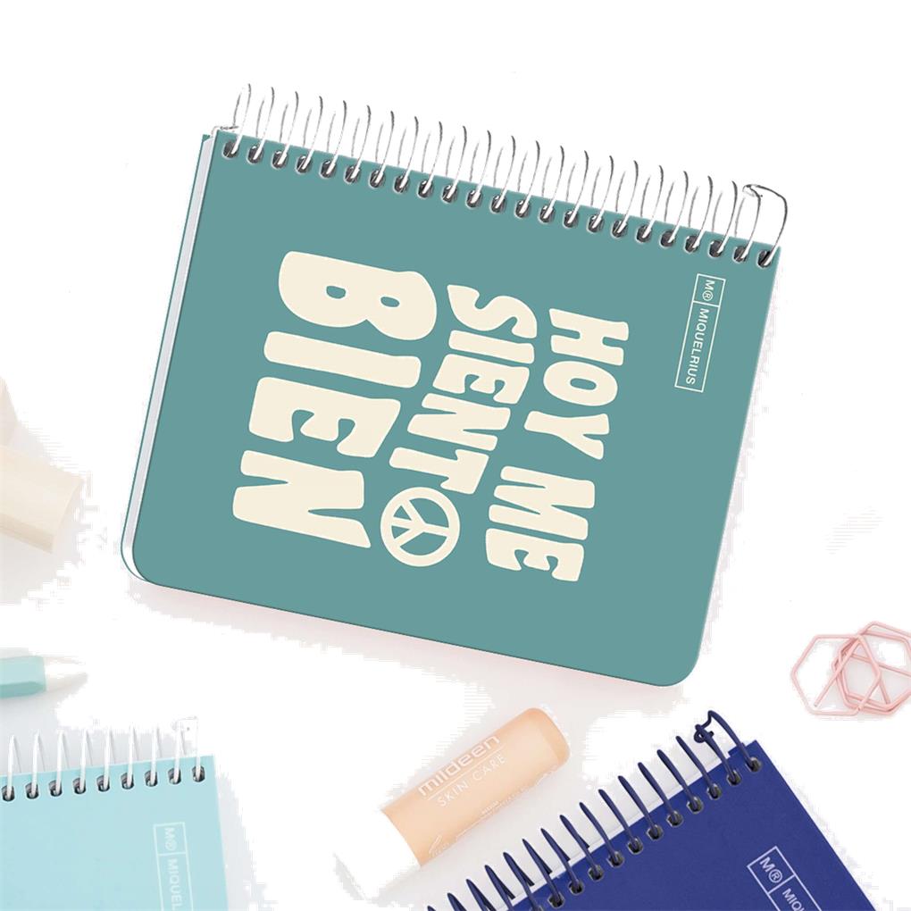 CUADERNO A6 CUADRICULA 100 HOJAS MENSAJE COLOR TURQUESA - Imagen 3