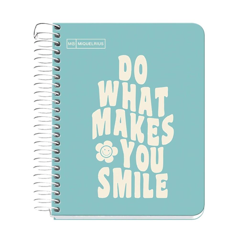 CUADERNO A6 CUADRICULA 100 HOJAS MENSAGE CELESTE