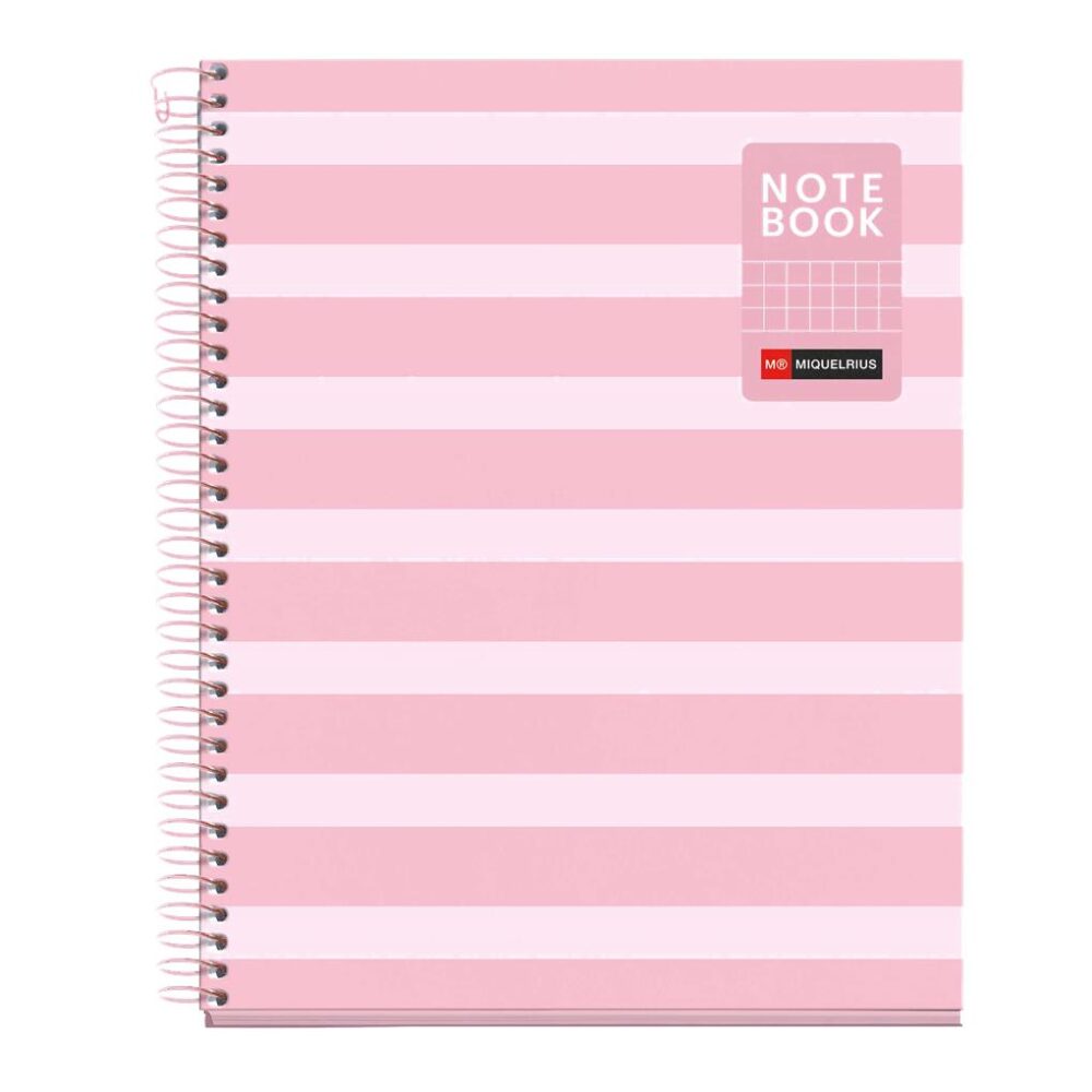 CUADERNO A5 80 HOJAS CUADRICULA BETWEEN THE LINES ROSA