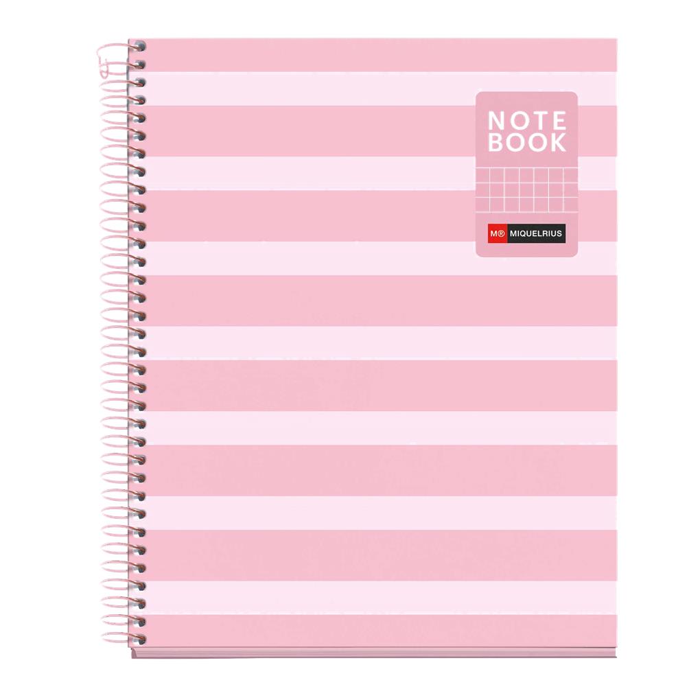 CUADERNO A5 80 HOJAS CUADRICULA BETWEEN THE LINES ROSA