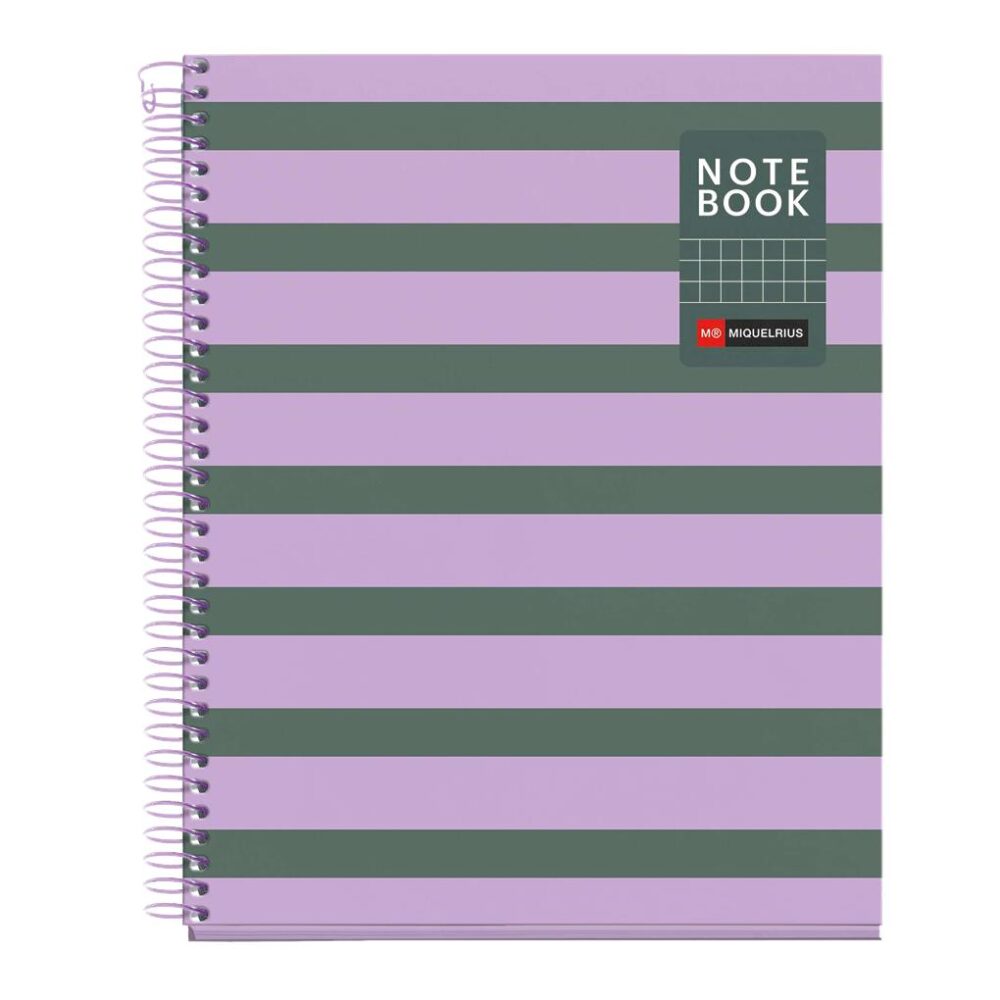 CUADERNO A5 80 HOJAS CUADRICULA BETWEEN THE LINES CENIZA