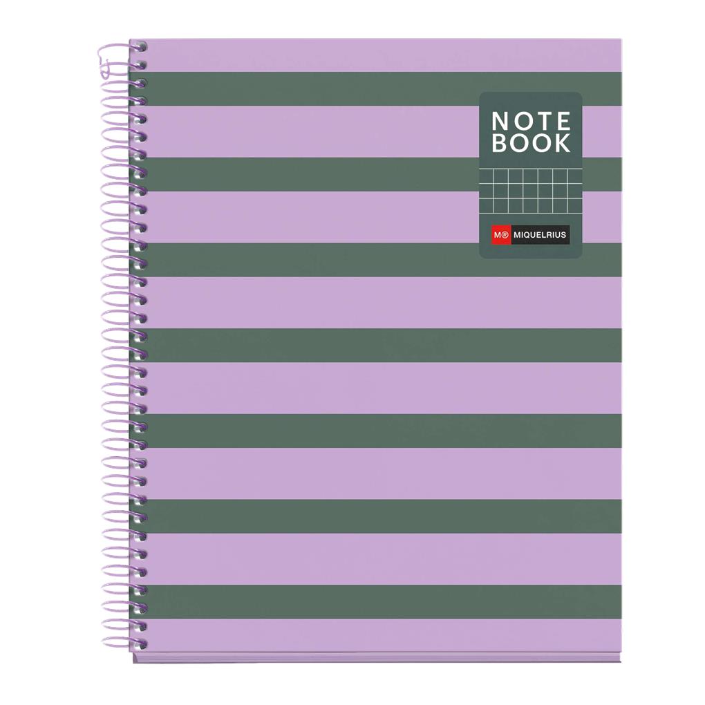 CUADERNO A5 80 HOJAS CUADRICULA BETWEEN THE LINES CENIZA