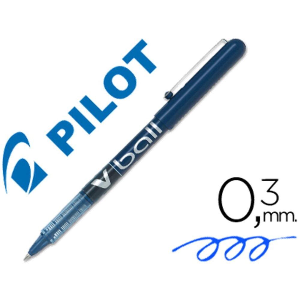 ROTULADOR PILOT ROLLER V-BALL 0.5MM UNIDAD - AZUL