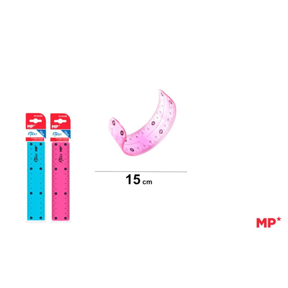REGLA FLEXIBLE 15 CM COLORES SURTIDOS
