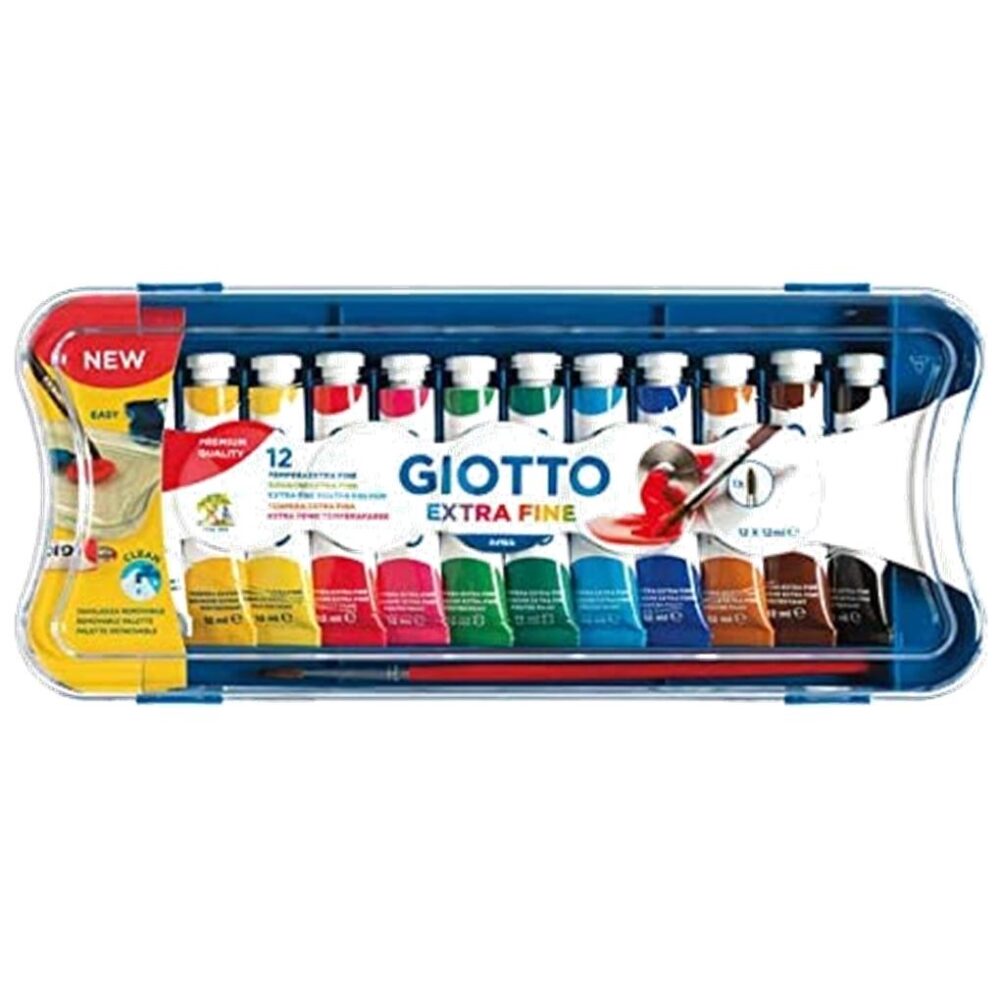 GIOTTO TEMPERA TUBO 12 ML. EST. 12 UDS. - NEW