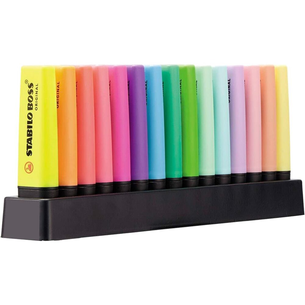 ROTULADOR STABILO BOSS FLUORESCENTE 70 BLISTER 15 UNIDADES SURTIDOS
