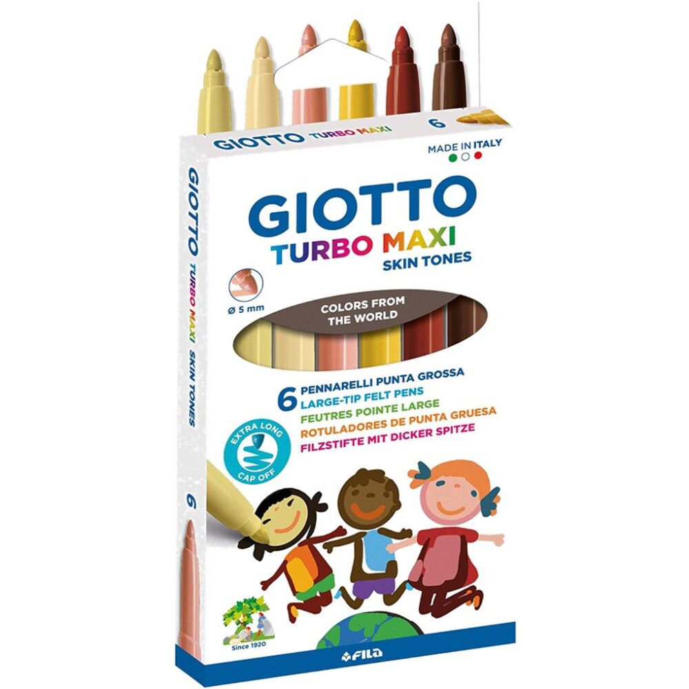 ROTULADOR GIOTTO TURBO MAXI 6 COLORES - SKIN TONES