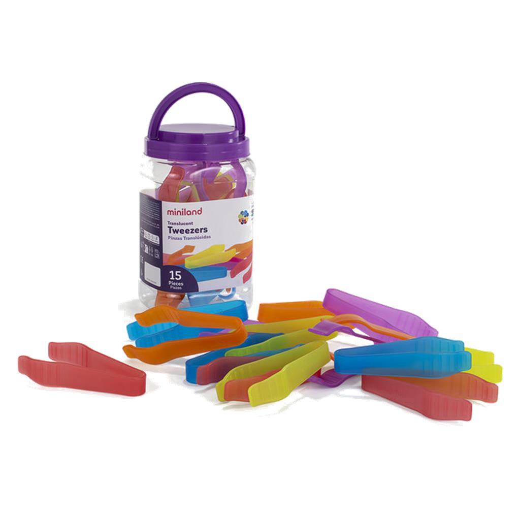 TRANSLUCENT PINZAS COLORES 15 PIEZAS