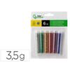 PURPURINA LIDERPAPEL BIODEGRADABLE BOTE 3.5 GR 6 COLORES METALICOS SURTIDOS - Imagen 2