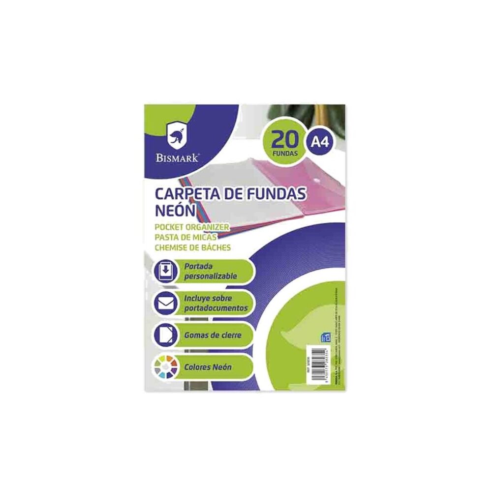 Alternative view of CARPETA ESPIRAL CON 20 FUNDAS NEON
