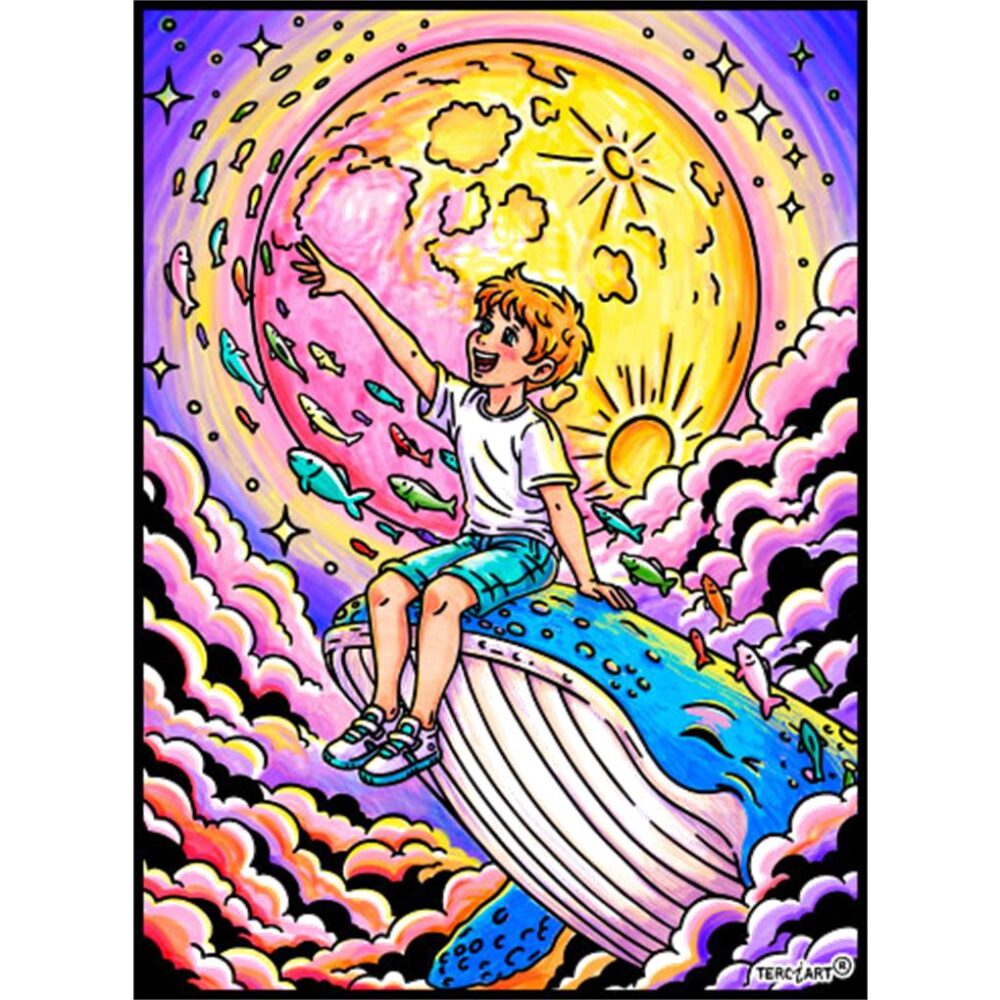 TERCIARTE BALLENA, NIÑO Y LUNA