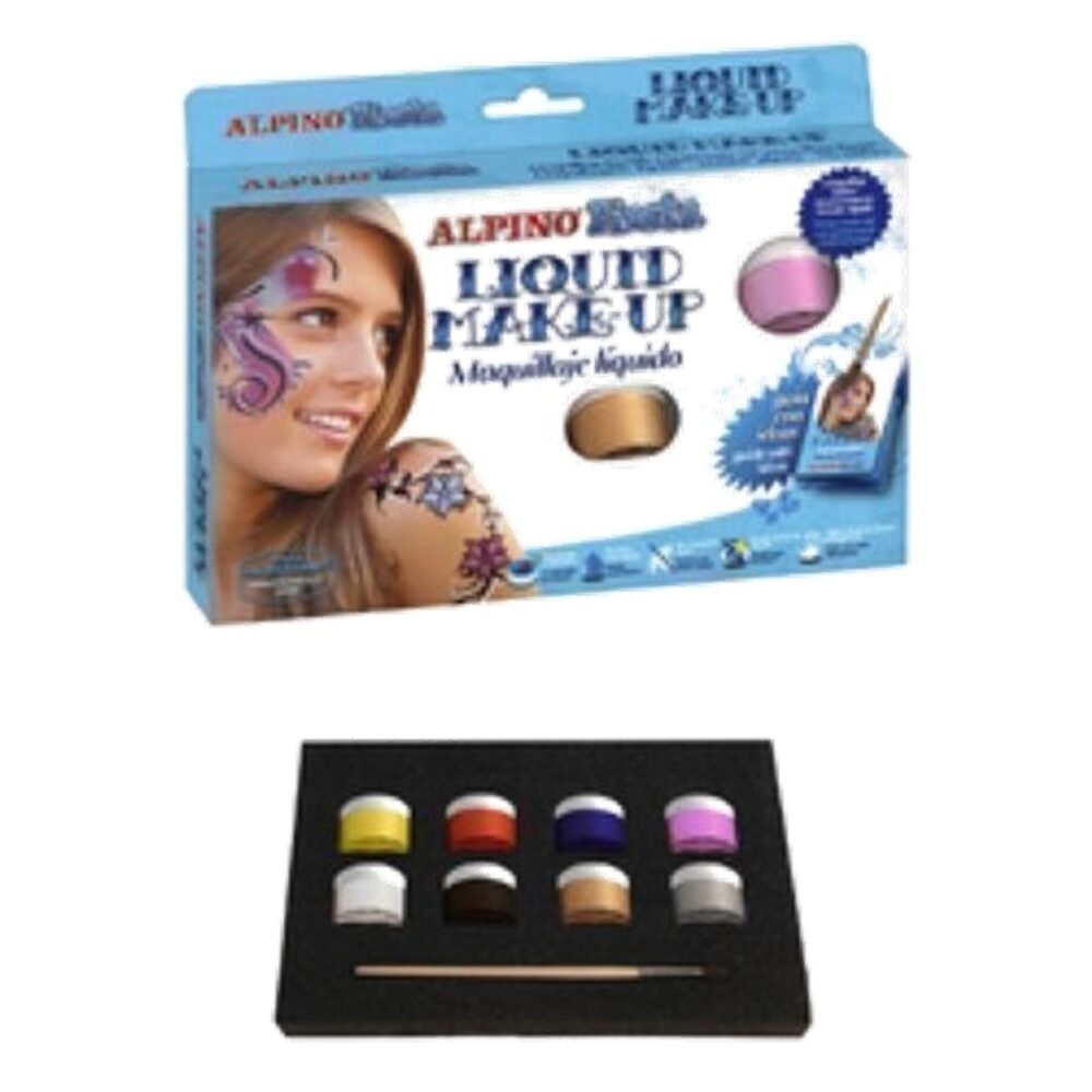 ESTUCHE LIQUID MAKE-UP (8 COLORES X 10GR + PINCEL + FOLLETO)