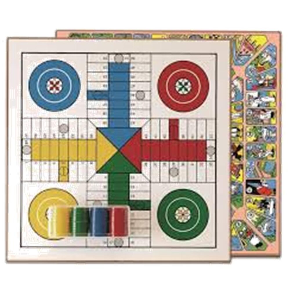 TAB. PARCHIS - OCA MADERA 40X40 CM CON ACC. CAYRO