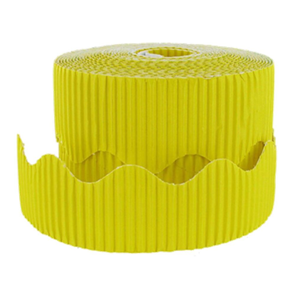 BORDE CARTON ONDULOR 10 CM X (7,5 M X 2) - AMARILLO