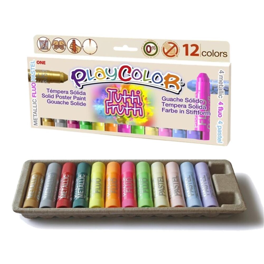 TEMPERA SOLIDA PLAYCOLOR TUTTI FRUTTI ONE(12)