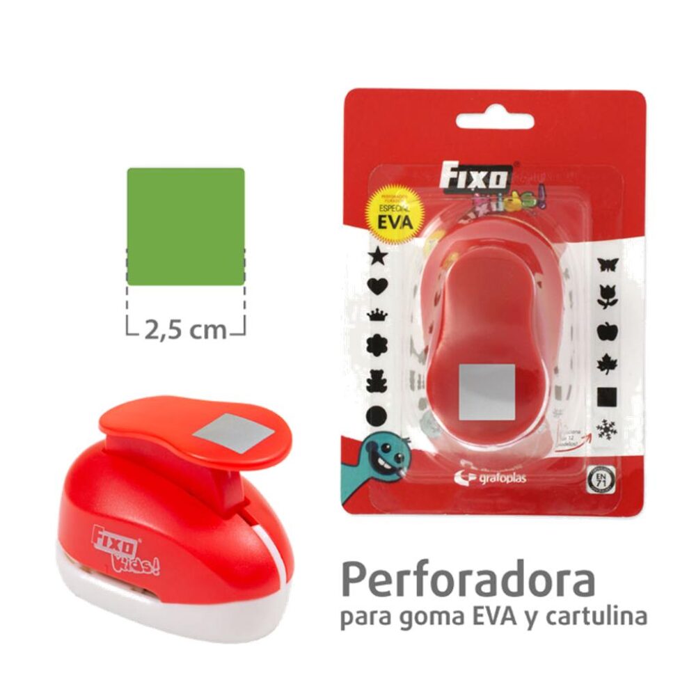 PERFORADORA ESPECIAL GOMA EVA 2,5 CM - CUADRADO