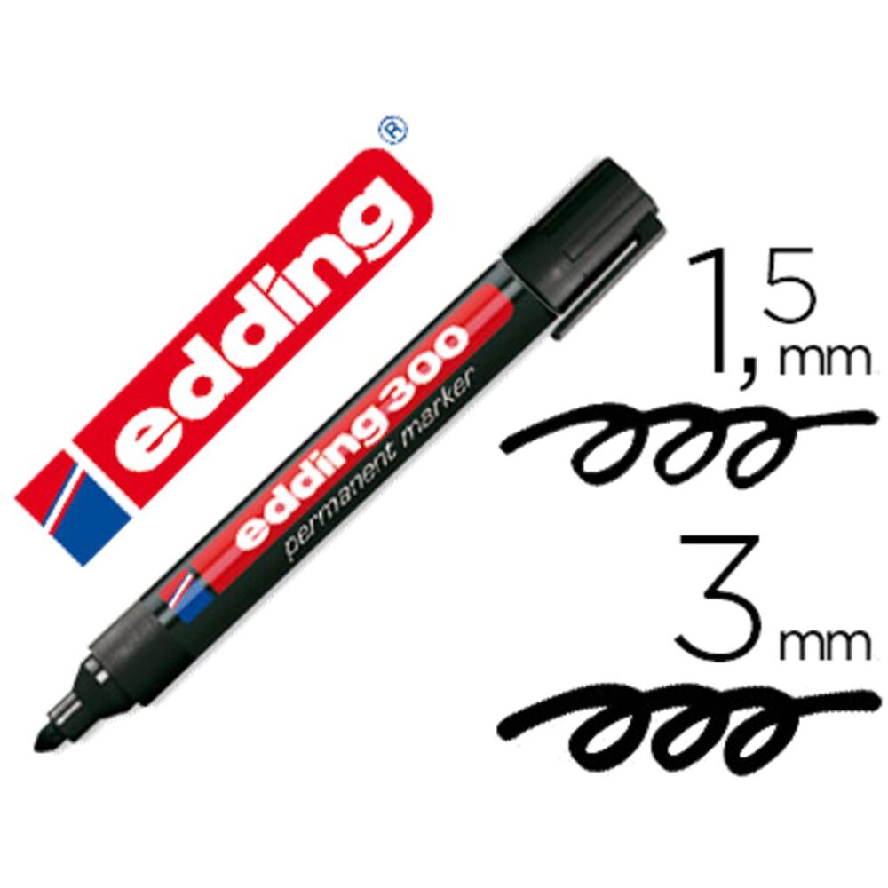 ROTULADOR EDDING 300 PERMANENTE RECARGABLE - NEGRO