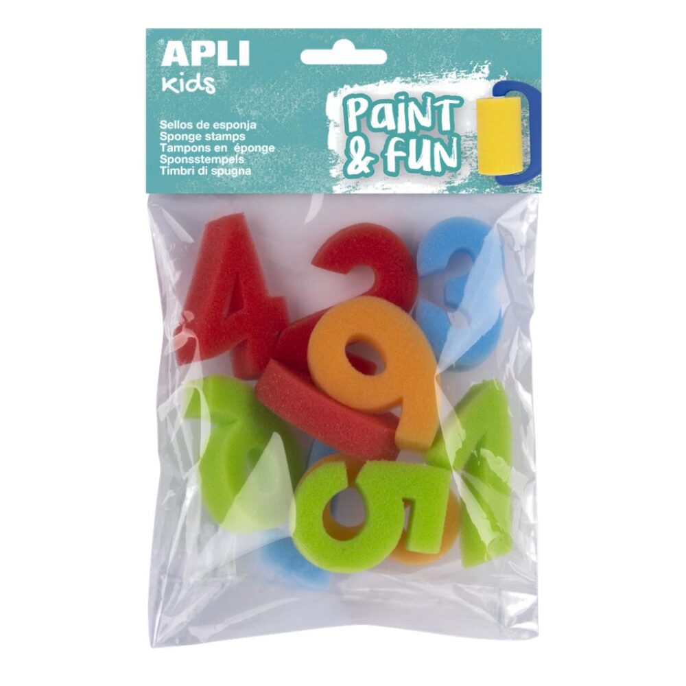 SELLOS DE ESPONJA 123 10 U. APLI