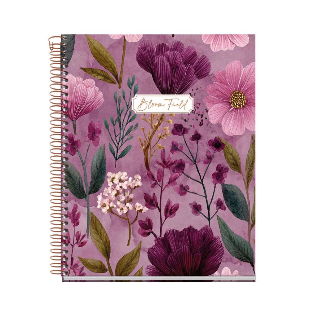 CUADERNO A5 100 HOJAS CUADRICULA ROSA BLOOM FIELD
