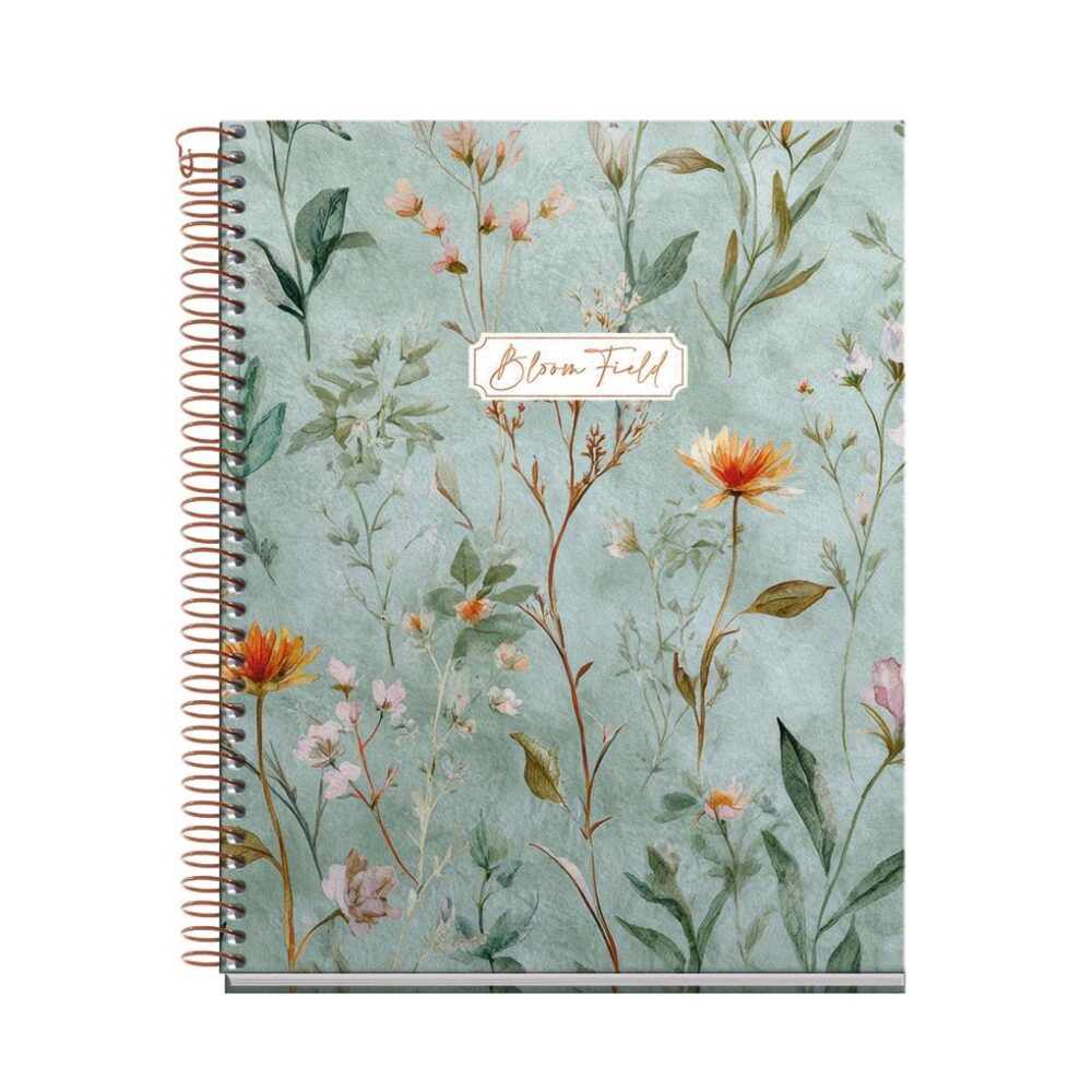 CUADERNO A5 CUADRICULA 100 HOJAS VERDE 2 BLOOM FIELD