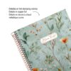 CUADERNO A5 CUADRICULA 100 HOJAS VERDE 2 BLOOM FIELD - Imagen 3