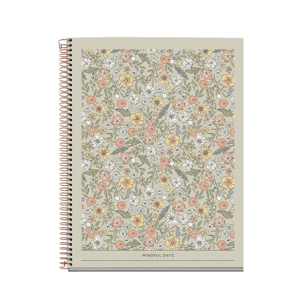 CUADERNO A4 CUADRICULA 100 HOJAS GREEN FLORAL GARDEN